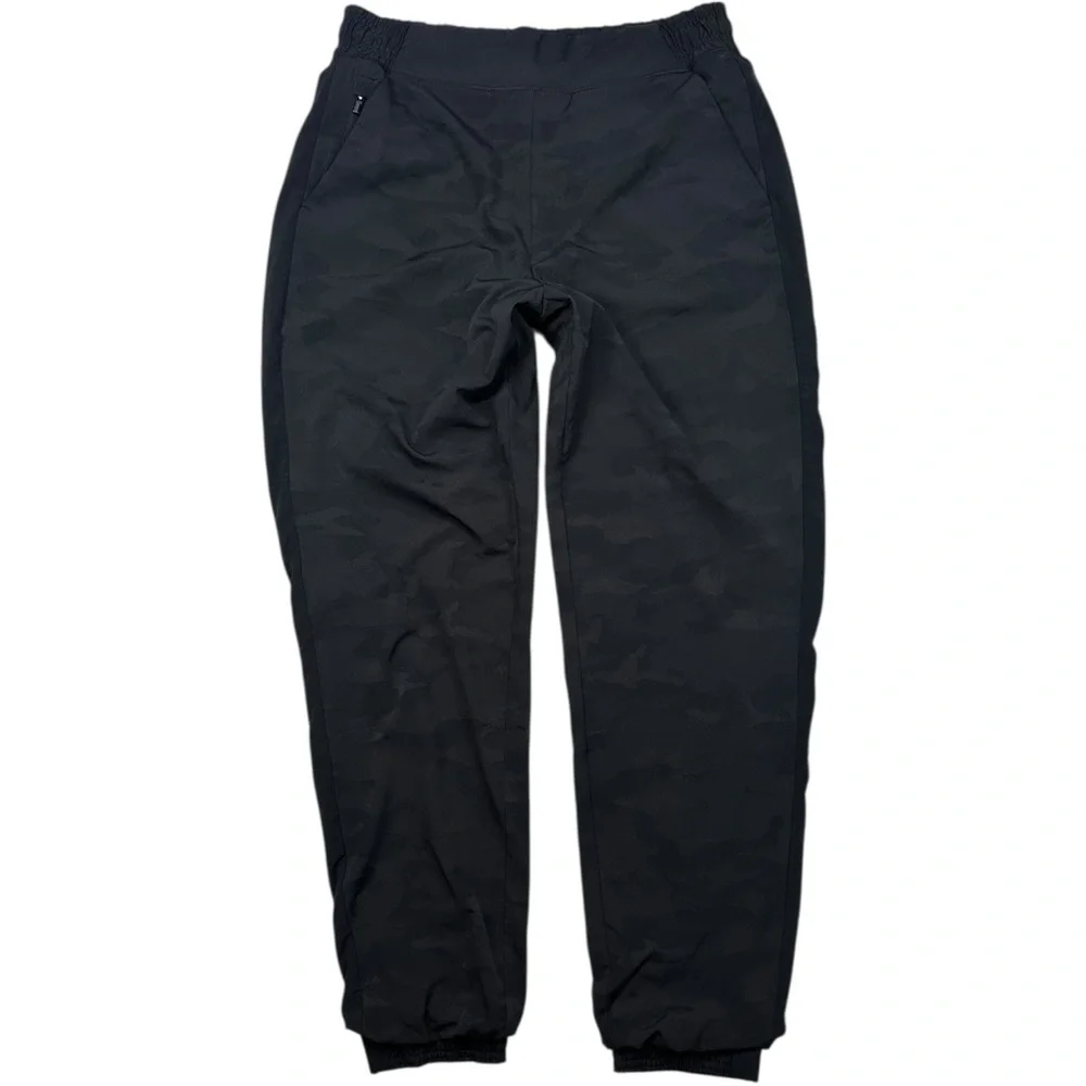 Athleta Brooklyn Textured Lined Black Camo Lux Jogger 6 ‎ #631615